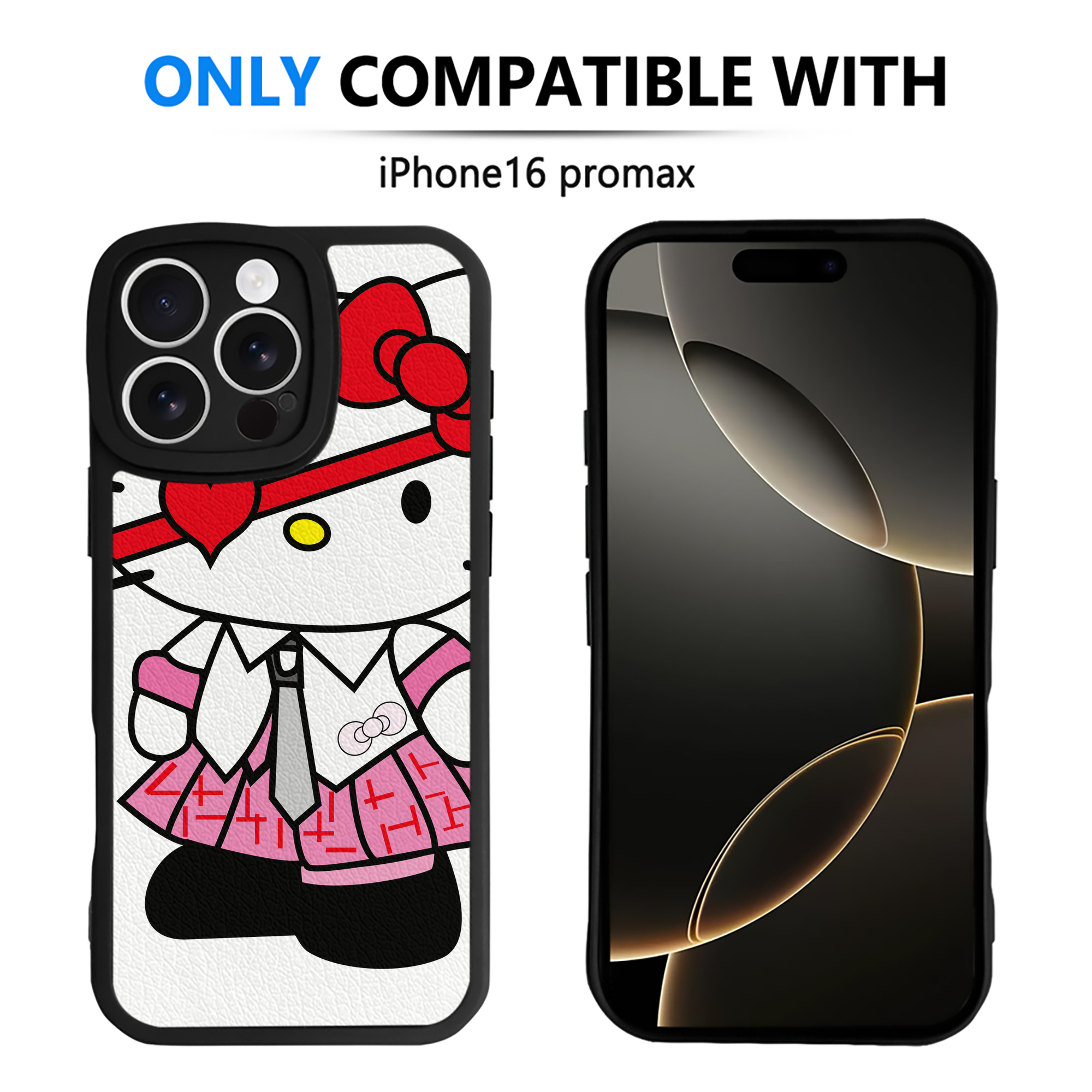 （画像用） Hello Kitty ハローキティ 【iPhone 16シリーズ対応】シリコンスマホケース（レザー調） 材質：シリコン